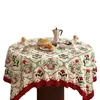 Mantel redondo estilo americano, impermeable, a prueba de aceite, lavable, nueva cubierta vintage 2025 para mesa de comedor y mesa de café