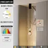 Luminária pendente de foyer estilo italiano Abóbora Dourada, altura ajustável, controlada por sensor, para decoração e ambiente de cabeceira do quarto