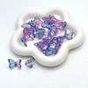 25*21mm gradiente bicolor acrílico transparente mariposa tridimensional chapado en color UV agujero transversal mariposa pequeña accesorios DIY