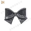 Strass Super Brilhante Diamante Completo Laço Duplo Flor para Roupa Sapato Fivela de Sapato Acessórios para Sapatos DIY Feito à Mão Acessórios para Bolsa de Sapato Atacado