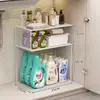 Gabinete de baño Estante de almacenamiento debajo del lavabo Tocador Debajo del lavabo Gabinete de baño Estante de varios niveles Armario de cocina Caja de almacenamiento Cesta extraíble