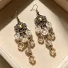 Brincos Antigos Elegantes Franceses Vintage de Alta Qualidade com Pino de Prata S925 Brincos de Moda Feminina