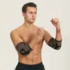 Coderas con iones de cobre, antideslizantes, transpirables, mangas tejidas de soporte para articulaciones para deportes al aire libre, correr, levantamiento de pesas y fitness