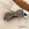 Pinza de plátano con lazo estilo coreano, pinza vertical, pinza de garra para coleta alta, tamaño grande para cabello grueso, pasador para mujer, pinza para la parte posterior de la cabeza, accesorio para el cabello