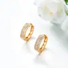 Pendientes de Aro Clásicos Simples de Doble Fila de Circonita Estilo Ruso Retro de Moda Transfronterizos Europeos y Americanos Xuping Pendientes Personalizados