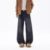 Jeans sueltos de pierna recta estilo americano para hombre, pantalones largos versátiles de moda, jeans casuales para hombre, pantalones vintage que alargan las piernas