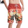 Calças de praia transfronteiriças do Havaí Shorts masculinos de comércio exterior Calças esportivas Secagem rápida Designação de padrão de impressão digital 3D europeia e americana