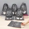 Bolsa de armazenamento de sapatos à prova de poeira à prova de umidade com cordão bolsa com cordão organização de dormitório estudantil bolsa de sapatos artefato de armazenamento de viagem