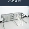 Mesa plegable rectangular portátil simple de acero inoxidable para el hogar, mesa larga para exteriores, puesto de mercado nocturno, mesa de comedor para barbacoa