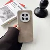Funda de Teléfono de Cuero con Patrón de Mezclilla Adecuada para Apple 17Promax Agujero Fino 16 Trendy 15 Cubierta Protectora Anticaída 13