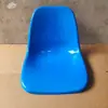 Asiento de Taburete con Respaldo para Mesa de Comedor de Cantina, Superficie de Silla de Fibra de Vidrio, Asiento de Plástico Azul, Accesorios para Sillas de Espera de Gradas