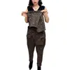 Pantalones de moda estilo zanahoria con estampado de leopardo, Pantalones harén gruesos de invierno, Elegantes, Elásticos, Casuales, Sueltos, Versátiles, Nuevos Pantalones Linterna