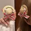 Presilha de Cabelo Chapéu de Palha com Laço Fofo, Estilo Doce para Meninas, Presilha de Franja, Estilo Floresta, Alto Valor Estético, Presilha Versátil