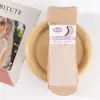 Meias Grossas com Solado de Algodão para Primavera e Outono, Meias Curtas Femininas, Meias Elásticas, Meias de Cano Curto Respiráveis, Meias Quentes e Antiderrapantes