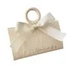 Caja de Dulces Creativa Color Champagne Portátil para Compromiso Boda Caja de Dulces Triangular para Boda Caja de Regalo de Madera para Acompañante de Dama de Honor