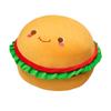Almohada de hamburguesa suave y linda de dibujos animados, muñeco de peluche, calentador de manos, cojín, llavero, bolso colgante