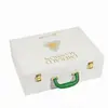 Cafetera Artesanal Personalizada Caja de Cuero PU Máquina de Café Pequeña Caja de Empaque para Regalo Juego de Té Copa de Vino Estuche de Cuero Caja Vacía de Almacenamiento