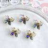 Venta al por mayor transfronteriza hielo transparente colorido mariposa lujo ligero avanzado joyería de uñas usar uña resina material accesorios ins