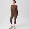 Color Sólido Nuevo Exterior Casual Secado Rápido Deportes Ropa de Yoga Ajustados Levanta Glúteos Bolsillo Pantalones Cortos Fitness Sensación Desnuda Conjunto de Tres Piezas