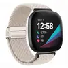 Adecuado para correa Fitbit Versa 4, Sense bucle tejido de nailon con cierre magnético de metal Versa 2