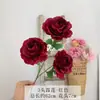 Flores Artificiais com 3 Cabeças Pequenas de Lótus para Decoração de Salão de Casamento, Parede de Flores Artificiais, Peônias para Vitrines de Lojas de Roupas e Arranjos Florais