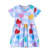 26 Vestidos de Verano para Niñas Estampado de Corazones de Colores Lindo Vestido de Princesa Estilo Europeo y Americano Vestido Infantil Estilo Europeo y Americano Vestido Formal