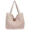Bolso de Hombro Grande Capacidad Estilo Coreano Cuadros Ins 2025 Nuevo Moda Casual Bolso de Axila Bolso Tote para Viajero Estudiante