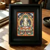 Nuevo marco de fotos thangka retro estilo chino, marco de montaje de pintura colgante de estatua de Buda multtamaño, autoensamblaje DIY para colgar en la pared o exhibir en la mesa, en stock