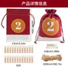 Calendário do Advento de Natal Sacos com Cordão de Juta 24 Sacos com Cordão Numerados para Presentes Conjunto Sacos de Armazenamento Sacos de Embalagem para Doces de Natal
