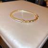 Pulsera Geométrica Abierta Incrustada con Diamantes, Lujo Ligero, Gama Alta, Pulsera de Moda Personalizada, Elegante, Simple y Versátil para Mujer