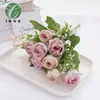 Ramo Artificial de Rosas Diamante de Primavera, Flores Decorativas para Muebles y Vestíbulos de Hotel, Accesorios de Fotografía Accesorios de Flor de Rosa