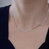 Collar de Cadena Superfina de Hueso de Serpiente en Forma de S de Acero de Titanio Europeo y Americano Chapado en Oro de 18K para Mujer, Cadena para Clavícula Moderna Simple Estilo Básico