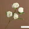 Flor de Peonía Artificial de un Solo Tallo con 4 Cabezas, Más Vendida Transfronteriza, Adorno para Decoración de Bodas y Hogar, Nuevo Modelo de Peonía Artificial en Amazon