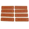 Etiqueta feita à mão 1x 4cm cachecol chapéu decoração Pu acessórios padrão roupas carro linha costura