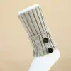Calentadores de Pierna Cortos de Punto con Patrón Trenzado y Botones para Mujeres Europeas y Americanas Otoño e Invierno, Rodilleras, Cubre Botas Cálidos de Lana, Cubre Pies, Calcetines Holgados