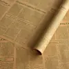 Papel de Regalo de Papel Kraft Universal Retro Periódico Inglés Engrosado Resistente a la Fricción Resistente a las Arrugas Portada de Libro Papel de Regalo para Flores