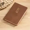 A7 Portátil Bloc de Notas Portátil Mini Bolsillo con Solapa Pantalón Libro A7 Cuero Simple Negocios Casual Libro de Contabilidad