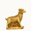 Oveja del Zodiaco de Cobre Adornos de Oveja de Cobre para la Riqueza Invitación Artesanías Feng Shui Muebles Decoración de Sala de Estar Decoración de Escritorio