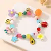 Bz2191 Estilo Coreano Dulce Concha Estilo Océano Pulsera de Cerámica Cristal de Vidrio Fresco Joyería de Mano con Cuentas de Colores para Mujeres
