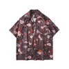 Cuello de solapa 2026 Estilo nuevo Camisa floral para hombre Estilo coreano Holgada Moda Estampada Estilo playero Casual Camisa de manga corta Exportación