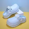 Sapatos Mule Casuais Femininos Birkenstock Outono e Inverno Antiderrapantes com Solado Grosso Aumentadores de Altura Fechados na Ponta Sandálias EVA
