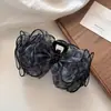Pinza para el Cabello de Malla con Estampado de Leopardo Retro Estilo Coreano y Moño, con un Toque de Lujo, Horquilla de Cristal, Pinza de Tiburón para la Parte Posterior de la Cabeza, Accesorio para el Cabello