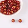 Doce Cuentas Redondas de Ágata del Zodiaco, Cuentas Sueltas de Ágata Roja, Colgantes, Cuentas Hechas a Mano, Accesorios para Manualidades
