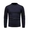 Suéter de cuello alto reversible para otoño e invierno, suéter de cuello alto tipo pullover de color liso, tejido de punto tipo pullover simple y elegante de moda estilo japonés