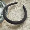 Outono e Inverno Cor Sólida Simples Ins Série de Cores Morandi Faixa de Cabeça Grossa com Cabeça de Esponja Faixa de Cabeça Fosca Coleção de Liquidação