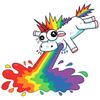2025 Pegatina de Pared Divertida de Unicornio Arcoíris Escupiendo de Amazon Admite Listado en Plataforma Transfronteriza, Etiquetado y Dropshipping