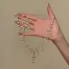 Collar de Cadena para Clavícula Estilo Palacio Retro con Flor Hueca de Pedrería, Borla de Gota de Agua, Conjunto de Accesorios de Moda de Lujo Nicho