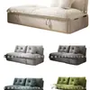 Cama Sofa Plegable Sin Brazos Estilo Crema Doble Propósito 2025 Nuevo Sala de Estar Apartamento Pequeño Cama Sofa Extraíble y Lavable