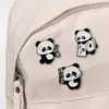 Insignia de Panda Lindo Expresión de Ánimo Broche Metálico de Panda Accesorio Lindo Cultural y Creativo Decoración para Mochila Sombrero