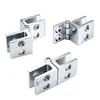Bisagra para Puerta de Gabinete de Vidrio, Bisagra sin Taladro, Accesorios para Puerta de Vidrio de Gabinete de Vino sin Marco, Abrazadera Fija, Abrazadera de Doble Cara, Posicionamiento de 90 Grados